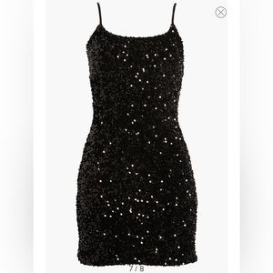 Sequin Mini Dress- Black